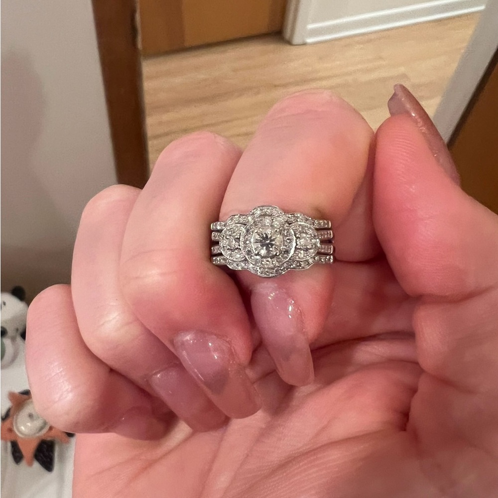 Genuine diamond ring